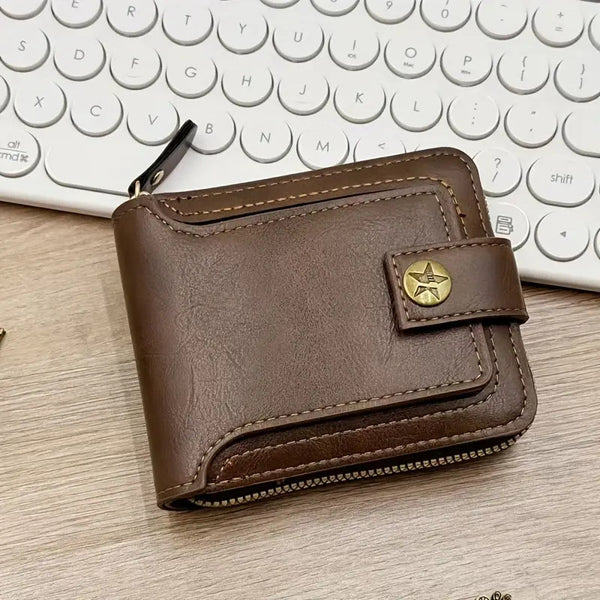 Men's Stylish Tree Pattern Wallet - Compact, Versatile, and Durable