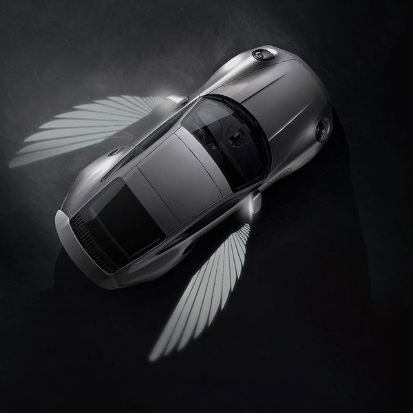 Premium LED Angel Wing Car Mirror Projection Lights - Universal Design, 2-Piece Set