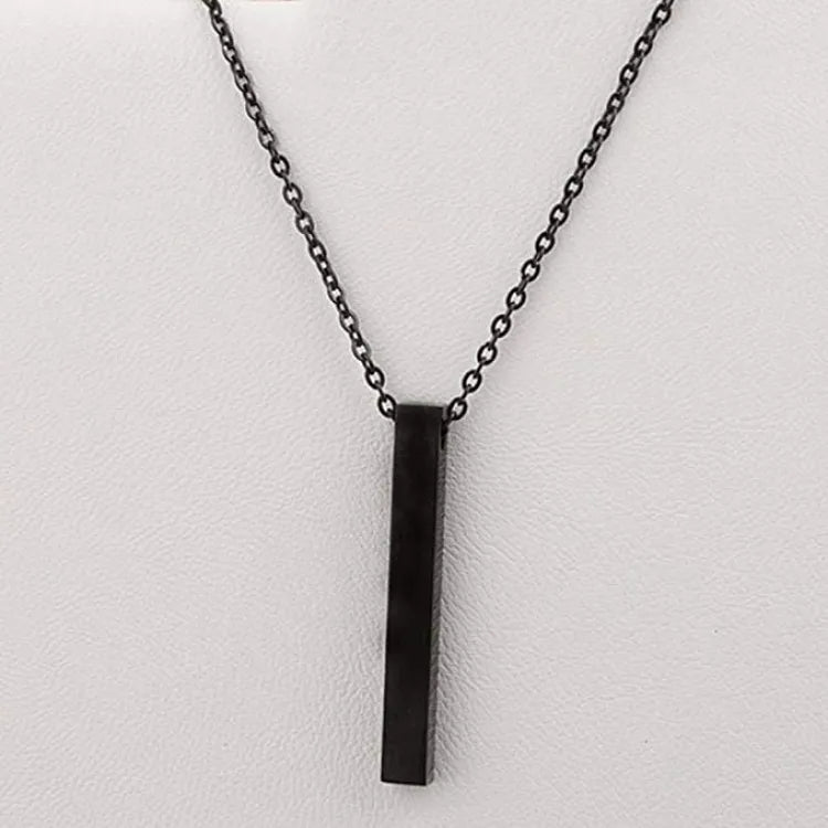 Stainless Steel Vertical Bar Necklace