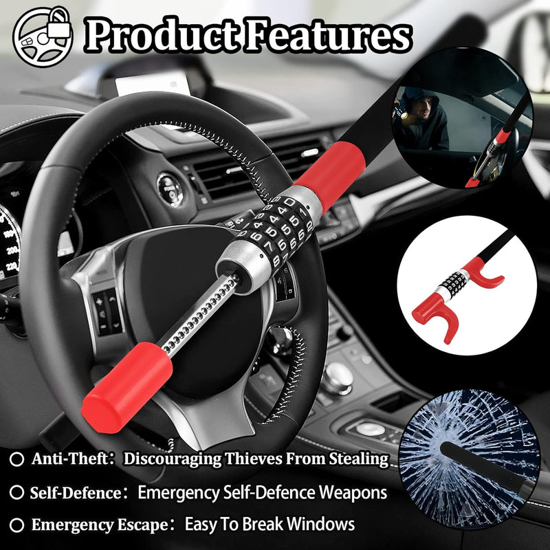 Steering Wheel Password Lock - Anti Theft Device Car Lock