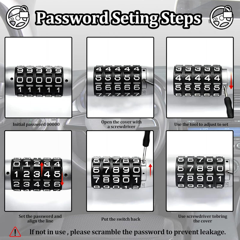 Steering Wheel Password Lock - Anti Theft Device Car Lock