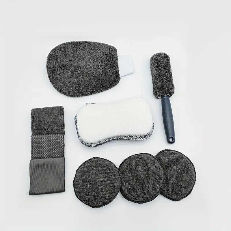 9 Pcs Car Wash Cleaning Microfiber kit