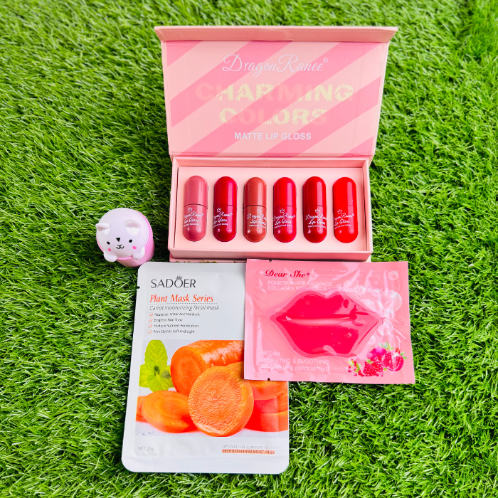 Dragon Ranee 6 in 1 Lipgloss  + 3 Gifts