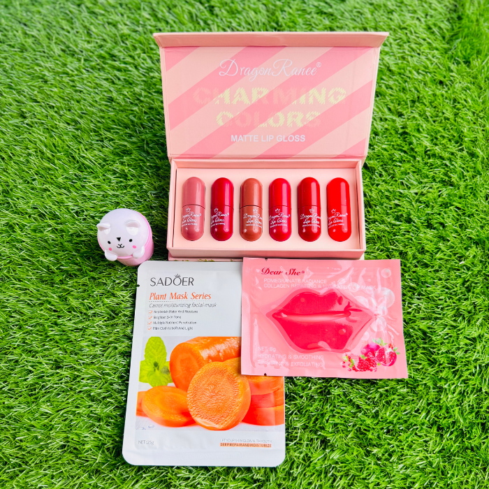 Dragon Ranee 6 in 1 Lipgloss  + 3 Gifts