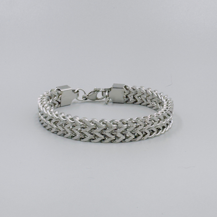 Vintage Stainless Steel Snake Chain Bracelet Men