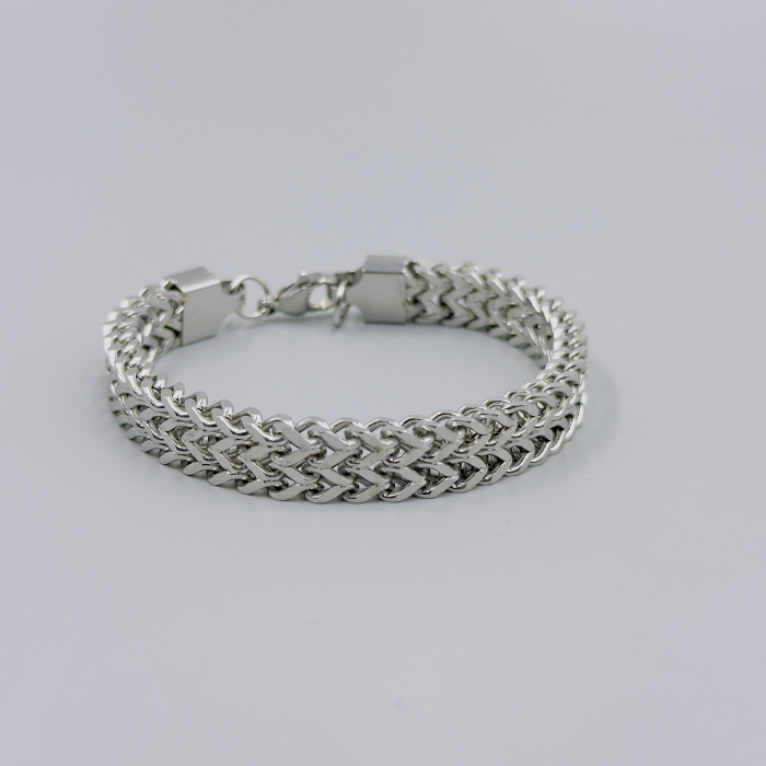 Vintage Stainless Steel Snake Chain Bracelet Men