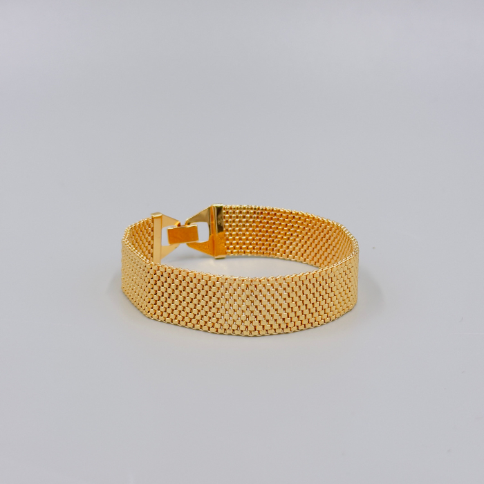 Mesh bracelet in yellow gold