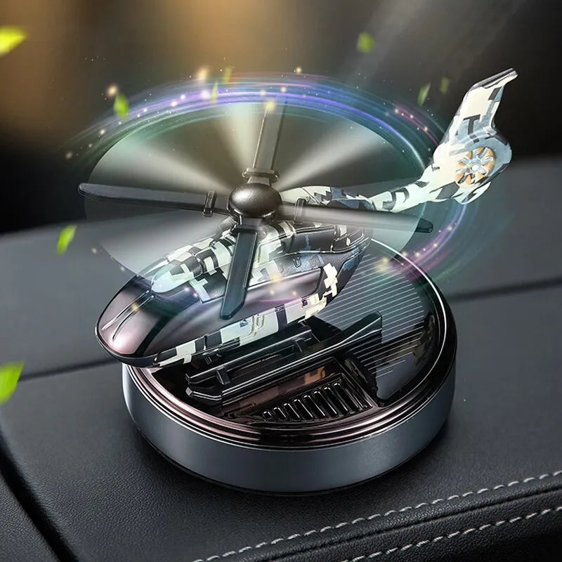 Solar Military Helicopter Car Air Freshener