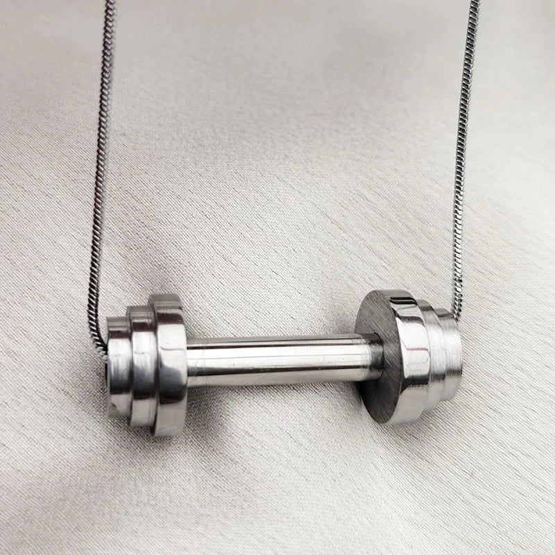 Stainless Steel Dumbbell Pendant