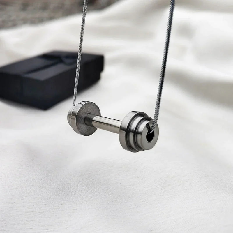 Stainless Steel Dumbbell Pendant