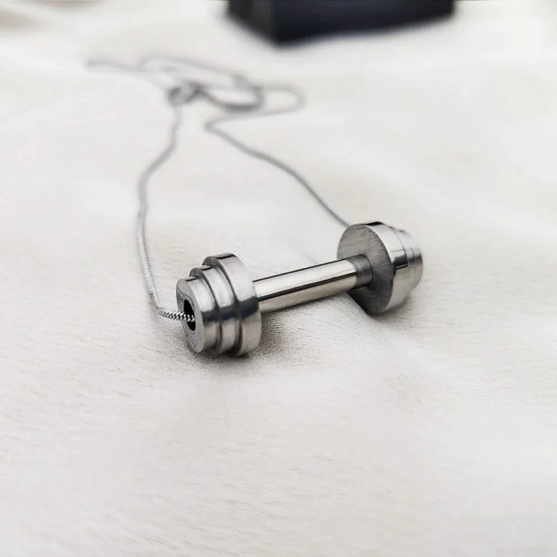 Stainless Steel Dumbbell Pendant