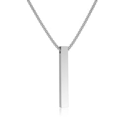 Stainless Steel Vertical Bar Necklace