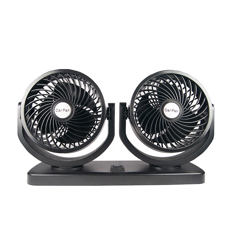 SOGO Dual Head Car Dashboard Fan 12V with 360° Rotation | 12-Volt Car Fan