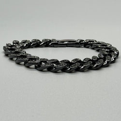 10MM Cuban Iced Out Bracelet (Black)