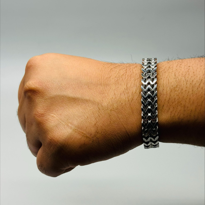 Pure Stainless Steel Italian Bracelet for Mens