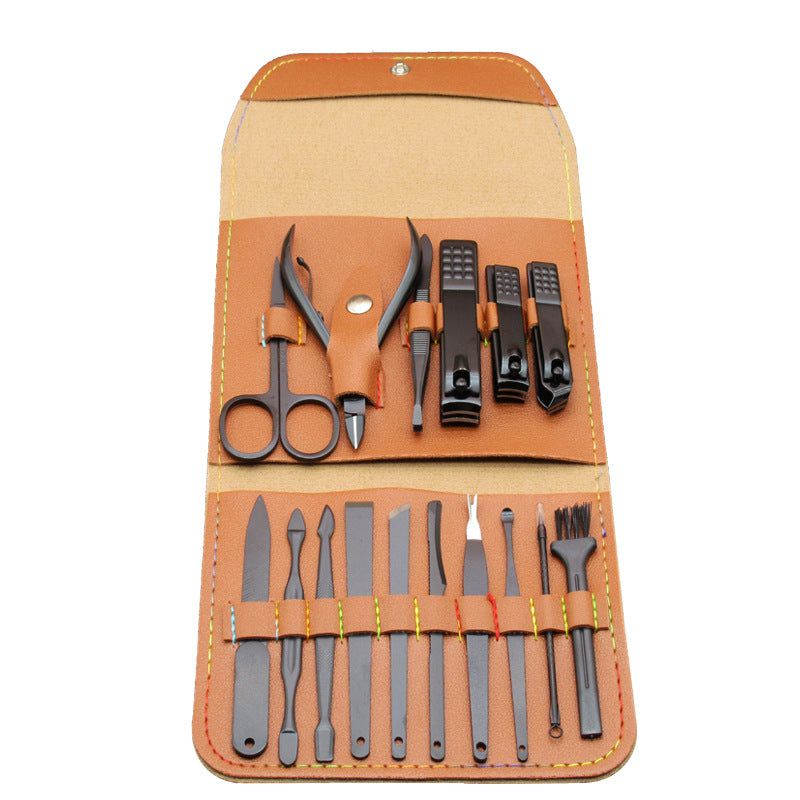 Premium Manicure Mastery Kit - 12pc/16pcs Stainless Steel Collection with Elegant Case