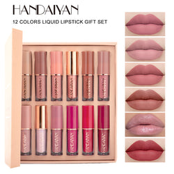 12-Piece Matte Liquid Lipstick & High Shine Lip Gloss Set – Waterproof, Long-Lasting Makeup Collection