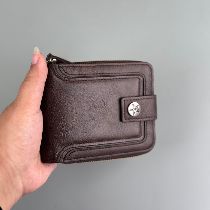 Men's Stylish Tree Pattern Wallet - Compact, Versatile, and Durable