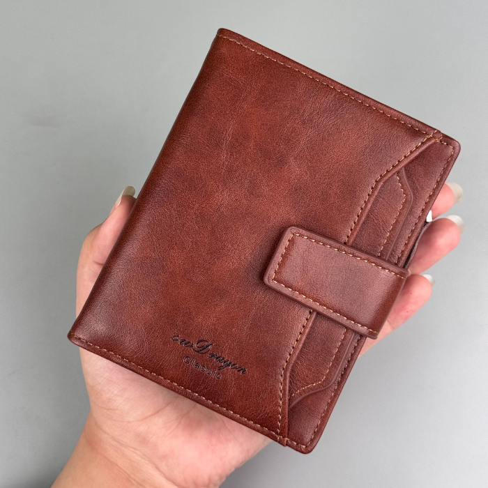 Men's Leather Wallet – RFID Blocking, Zipper Coin Purse