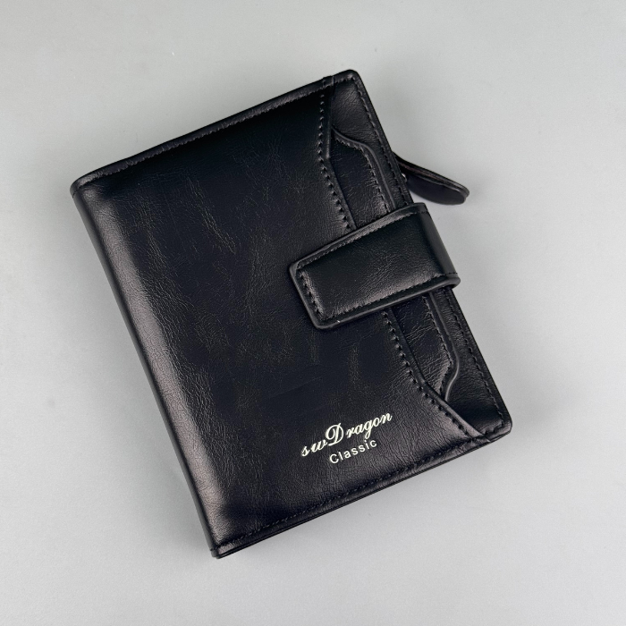 Men's Leather Wallet – RFID Blocking, Zipper Coin Purse