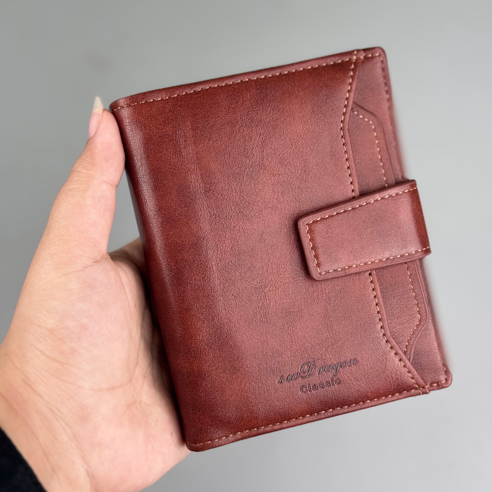 Men's Leather Wallet – RFID Blocking, Zipper Coin Purse