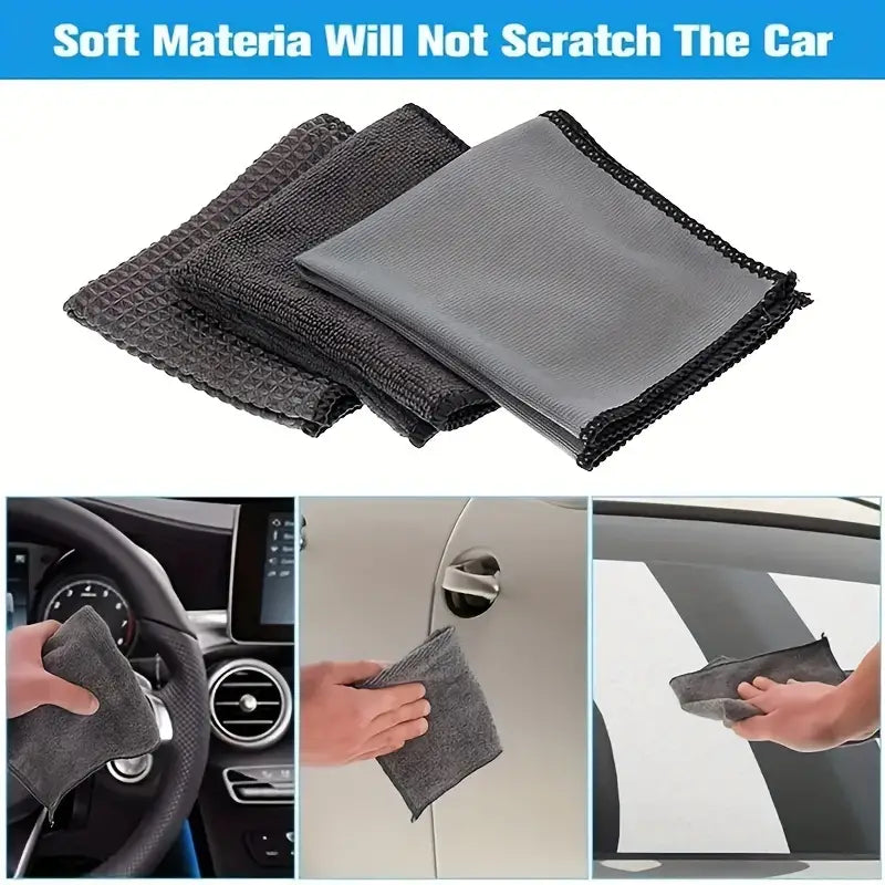 9 Pcs Car Wash Cleaning Microfiber kit