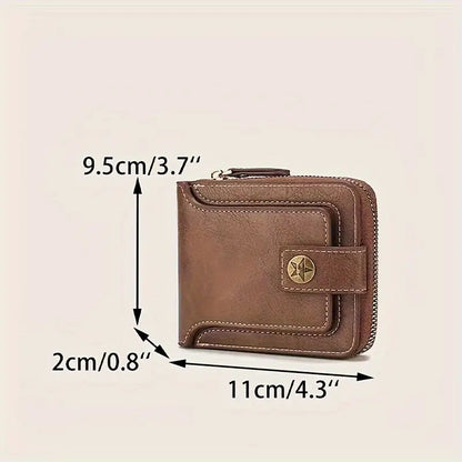 Men's Stylish Tree Pattern Wallet - Compact, Versatile, and Durable
