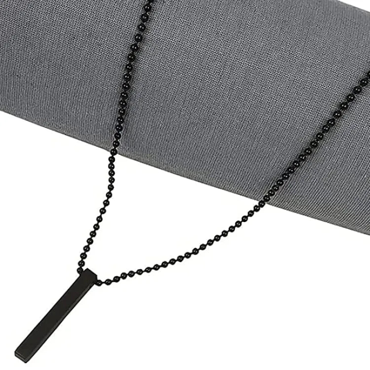 Stainless Steel Vertical Bar Necklace