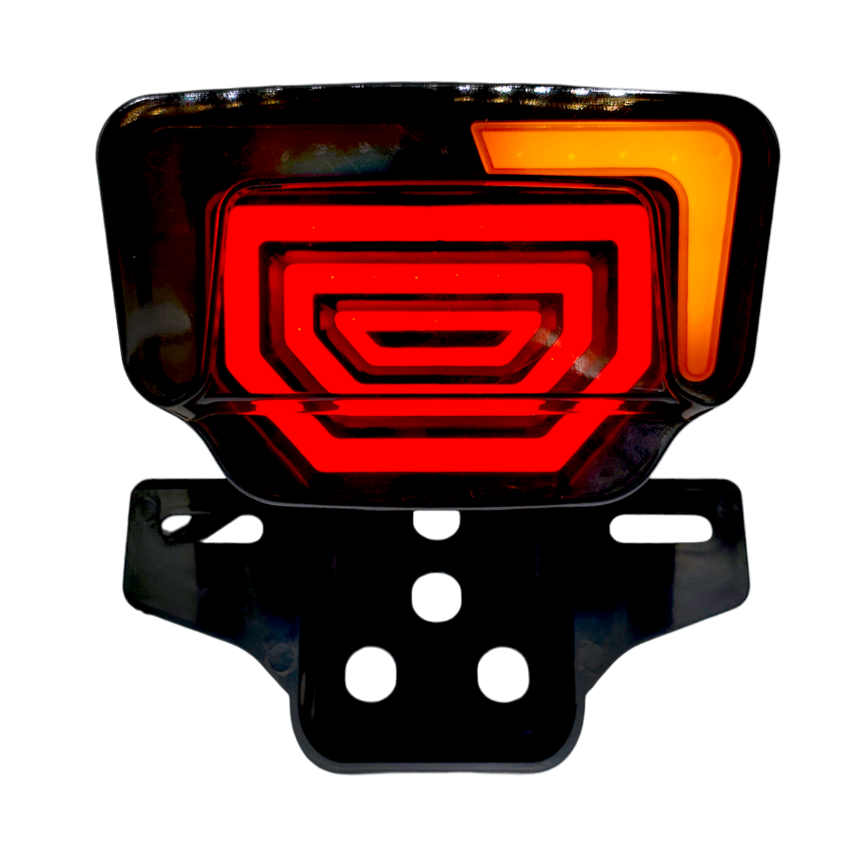 Bike Headlight &Taillight with Red/Blue Strip For 125/ 70 cc Bikes