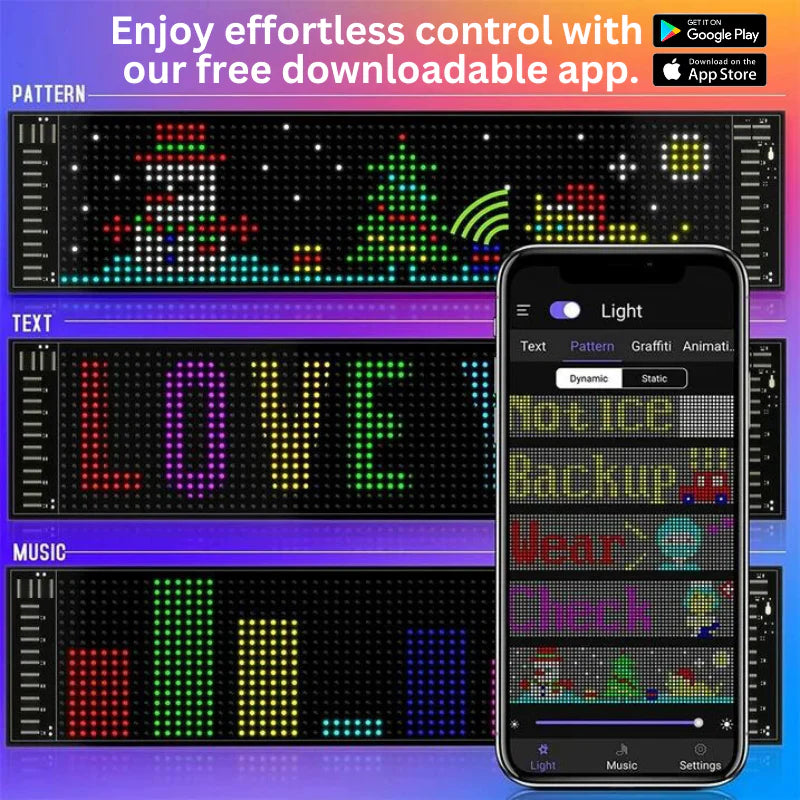 Customized LED Matrix Pixel  Display Panel For Car (12x20 CM)