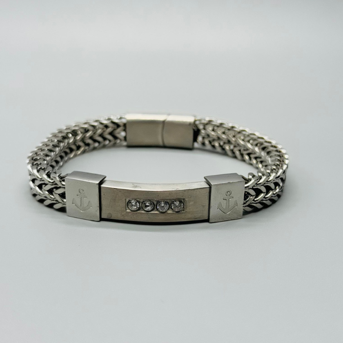 Pure Stainless Steel Italian Bracelet for Mens