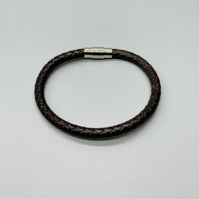 Simple Fashion Black Leather Bracelet For Men